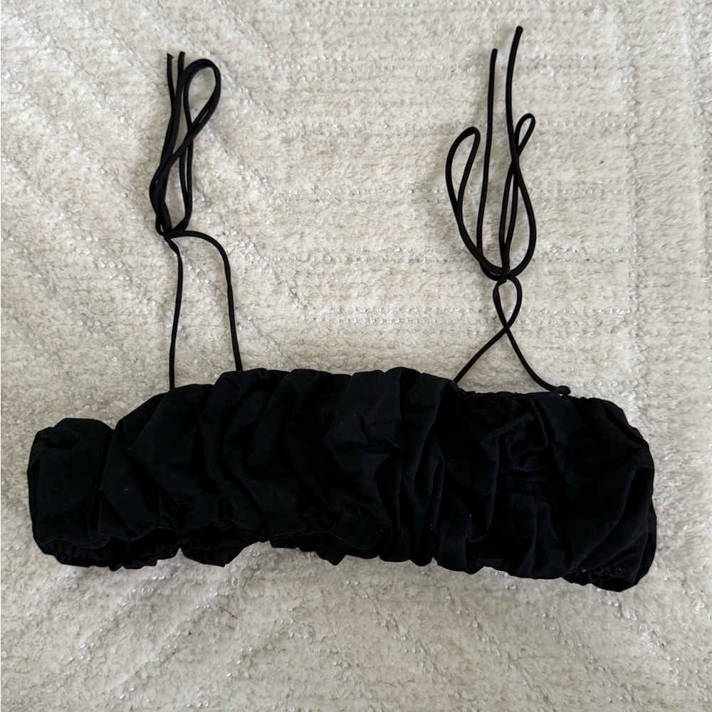 Lioness Black Ruched Bra
